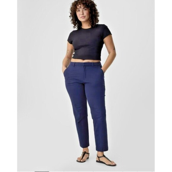 NWT Gap Women's Size 14 Pants High Rise Navy Blue Inseam 30 in Stretchy waist 13 - Picture 1 of 10